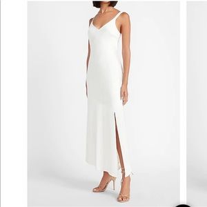 Express White Satin Dress